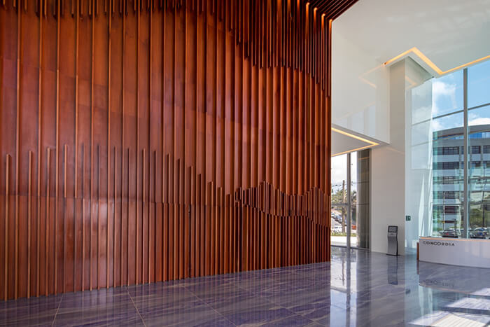 Hall de mogno do Edifícil Concórdia